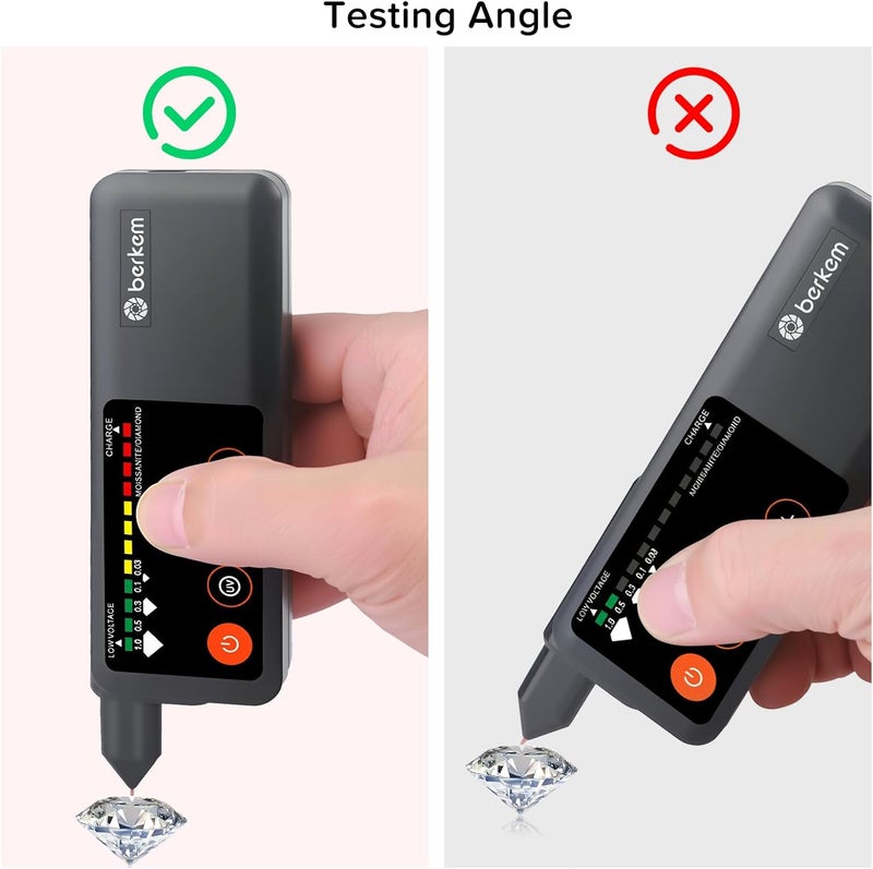 VALKYNOS Rechargeable Diamond Tester Pen with LCD Display & UV Light – Professional High Accuracy Gem & Jewelry Testing Tool for Diamonds, Easy-to-Use Electronic Selector for Novice and Expert - Image 4